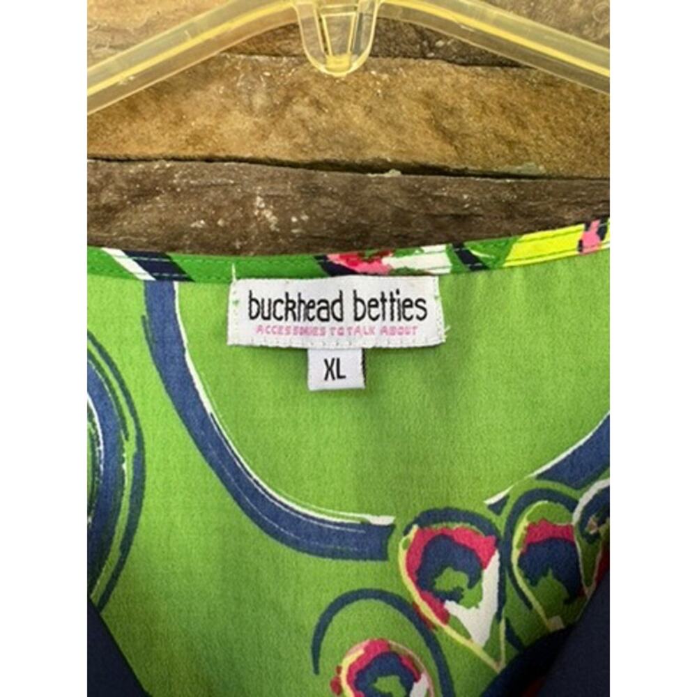 Buckhead Betties Peacock Shift Dress-Size XL - Picture 2 of 7
